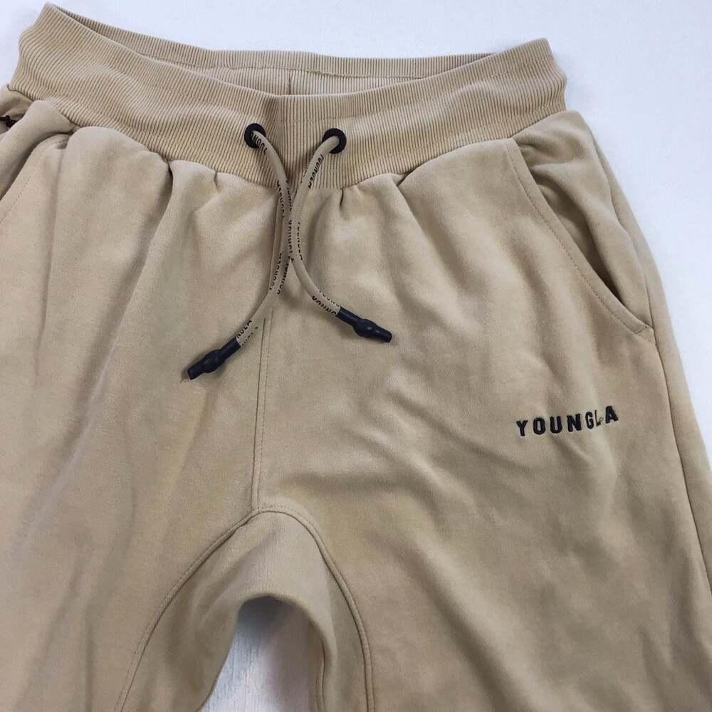 YoungLA Model #210 Jogger Sweatpants Size Small Tan Beige Active - Picture 7 of 12
